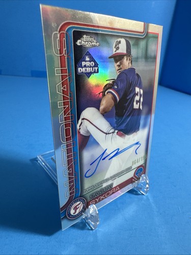 2025 Travis Sykora Topps Chrome Pro Debutto Baseball Rifrattore Auto /199 (70) - Foto 2 di 6