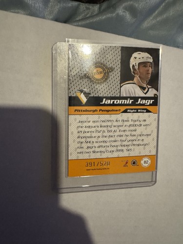 00/01 PACIFIC TITANIUM DRAFT JAROMIR JAGR GAME USED JERSEY 391/520 #82 Penguins - Picture 2 of 2