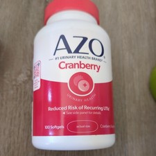 AZO Cranberry Urinary Tract Health Supplement 100 Softgels Exp 04/2027 Sealed