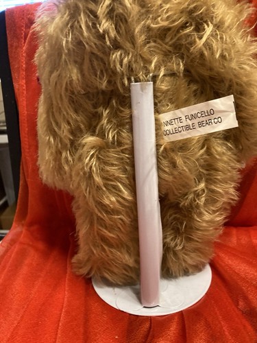 Annette Funicello Teddy Bear 14" Mohair w Tag HOLDING RAGGEDY ANN STUFFED DOLL - Picture 6 of 7