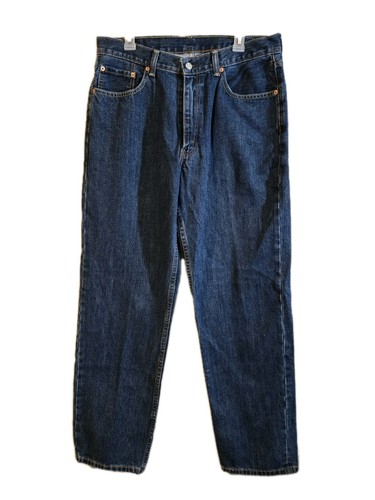 Pantalones de mezclilla azul para hombre Levi’s 550 calce relajado pierna recta ropa de trabajo talla 36x34 - Imagen 2 de 16