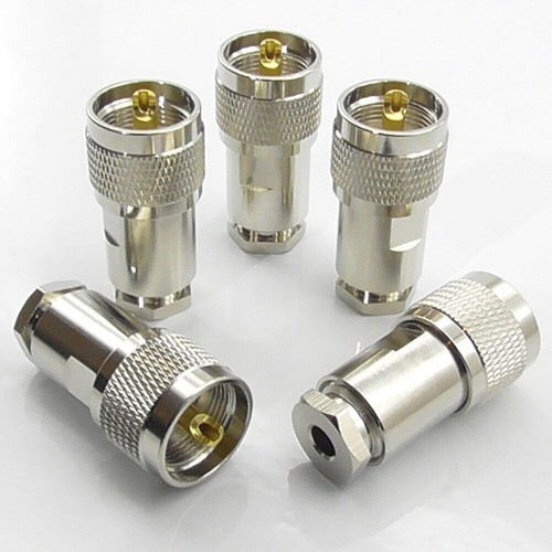 Sturdy Construction UHF Male Clamp Connector Adapter for Coaxial Cable