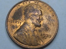1933-D Lincoln cent AU