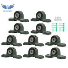 10 Pack UCP201-8 Pillow Block Mounted Ball Bearing 1/2" Bore Cast Iron Base