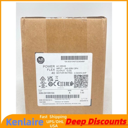 Sealed Allen-Bradley 22B-D010N104 /A PowerFlex 40 AC Drive US Free Tax - Picture 1 of 4