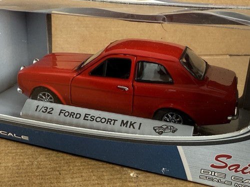 Saico Ford Escort MK1, 1:32 Scale, Die Cast, Boxed, No 5407, Red, Rare, VGC. - Picture 3 of 9