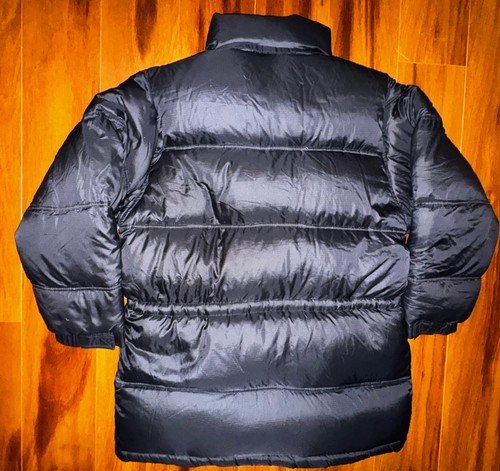 Vintage L.L. Bean Goose Down Puffer Coat Black Maroon Ripstop Nylon Medium - Picture 19 of 21