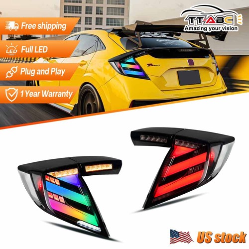 Faros secuenciales LED + luces traseras traseras para Honda Civic Hatchback 2017-2021 - Imagen 3 de 24