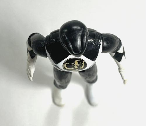 Figura de acción vintage 1995 Mighty Morphing Power Ranger Black Ranger 4" - Imagen 7 de 8