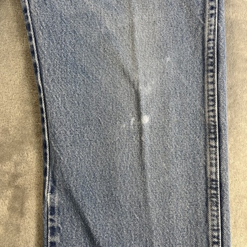 Jeans Vintage Wrangler Rustler Denim Blu 32X33 Abbigliamento da Lavoro Invecchiato Cowboy Rodeo - Foto 3 di 10