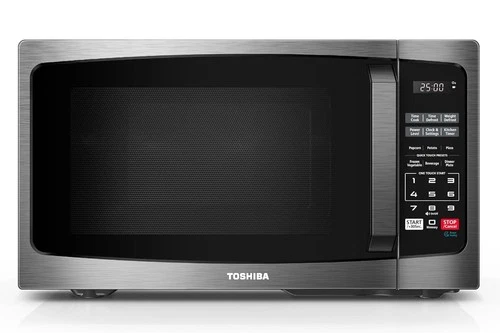 TOSHIBA .9 Cu Ft 10.6" Removable Turntable Microwave Stainless Steel ML-EM09PABS