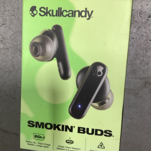 Auriculares internos inalámbricos Skullcandy Smokin' Buds - negros verdaderos nuevos en caja - Imagen 3 de 5