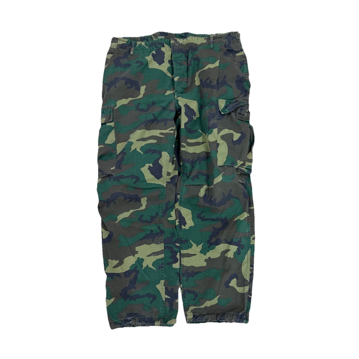 Vintage 70s US Military ERDL Camo Cargo Jungle Pants Men