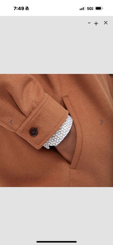 NWT Bugatchi Shacket Jacket Large Cashmere Wool Lining Pocket Cinnamon NEW $498 - Picture 22 of 24