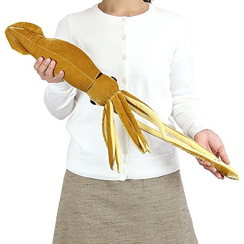 Real Stuffed Giant Squid Size M Japan Import By Karorata Plush Toy - Picture 2 of 5