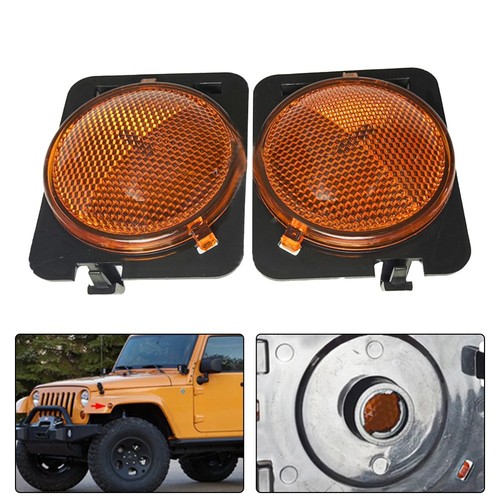 For Jeep For Wrangler JK Turn Signals Amber Color LED Lights 2007 2018 - Picture 3 of 10