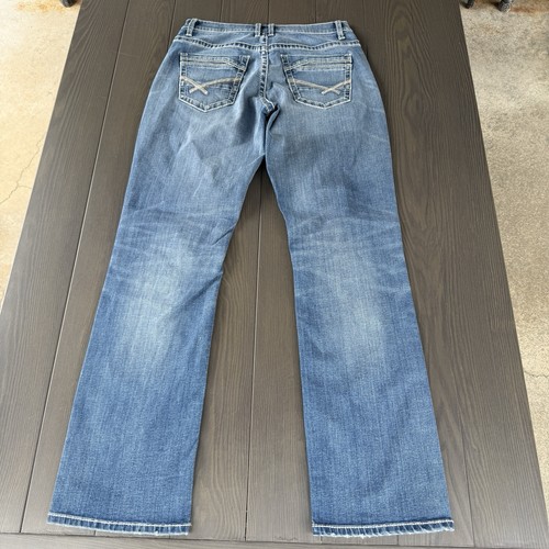 BKE Buckle Tyler Straight Jeans Mens 32x34 Blue Premium Stretch Distressed Denim - Picture 14 of 15