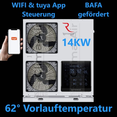 Wärmepumpe Monoblock Rotenso Windmi 14KW BAFA Wifi A+++, 62° Vorlauftemperatur - Bild 1 von 14