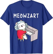 Meowzart Piano Player Pianist Classical Music Lover Unisex T-Shirt