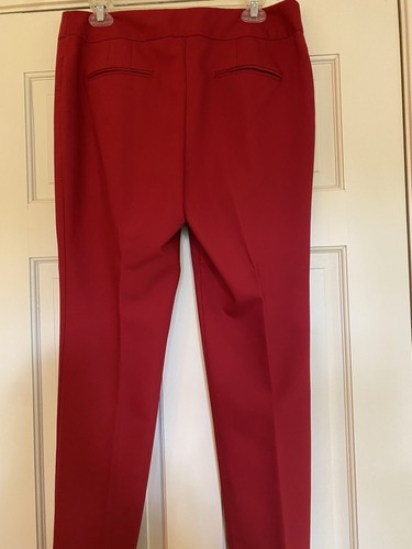 So Slimming by Chico's Pants Cotton Blend Dress Business Casual Red Size 1 - Picture 5 of 14