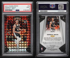 2017-18 Panini Prizm Mosaic Red Derrick White #55 PSA 9 MINT Rookie RC