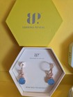 Lab Created Ocean Blue Quartz Necklace/ Earring Set Bomb Party Rose Gold Plating — photo 3