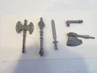 Vintage Masters Of The Universe Original Lot Axes/Rio Blast Gun/Castle Weapons