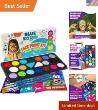 Face Painting Kit for Kids – 18 Colors Kids Face Paint Kit Palette with Stenc...