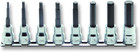 Koken 3/8 Sq. Dr. Bit Socket Set 3Mm-12Mm Hex 200Mm 8 Pieces 3/8 Sq. Dr. Bit Soc
