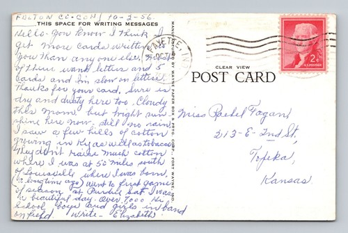 Rochester IN-Indiana, Court House, Antique, Vintage c1950 Souvenir Postcard - Picture 2 of 2