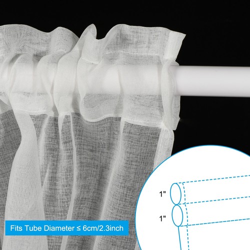 Blackout Door Curtain 25" x 72" French Window Door Curtain 1 Panel White - Picture 4 of 7