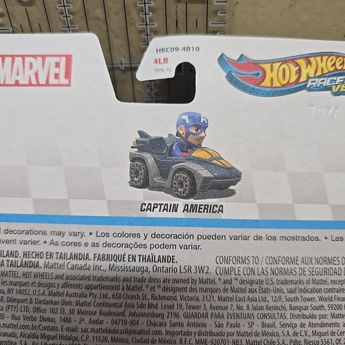 Coche diecast Mattel Hot Wheels RacerVerse Capitán América Marvel 2024 - Imagen 6 de 8