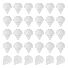 4.5mm Silicone Round Snap, 40 Pcs Pointed Feet Fit for 4.5-5mm, White