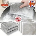 3-20PCS Multipurpose Wire Dishwashing Rags For Wet & Dry Cleaner Dish Cloths UK