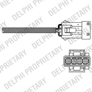 ES20234-12B1 LAMBDA OXYGEN O2 SENSOR RIGHT LEFT DELPHI FOR PEUGEOT 306,406 - Picture 2 of 5