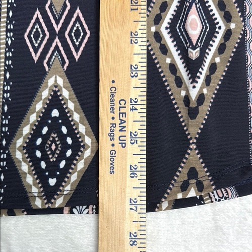 Dear Scarlett Lizzy Top Geometric Tribal Print 3/4 Sleeve Blouse Size Small - Picture 6 of 7