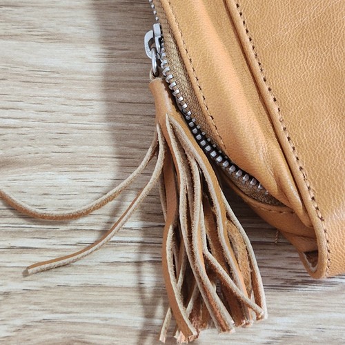 Mahiya Leather Tooled Nappy Organiser Tan Boho Nappy Bag - Picture 6 of 13