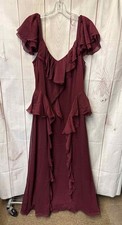 NWT Loft Women's Size 12 Maroon Dress