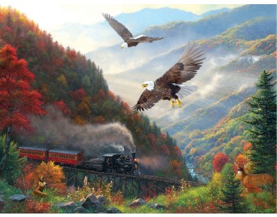 Sunout 53135 "Great Smoky Mountain Railroad" 500 Piece Jigsaw Puzzle - Picture 1 of 1