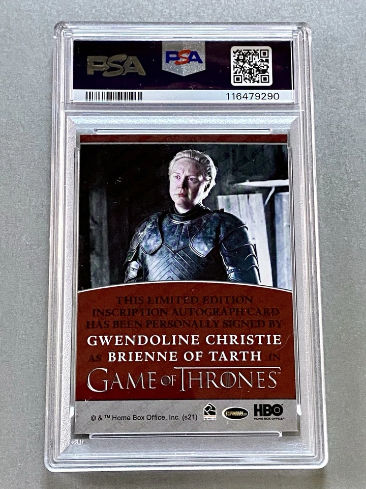 Game of Thrones Rittenhouse Auto Card Signed Gwendoline Christie BRIENNE PSA 9 - Image 2 of 2