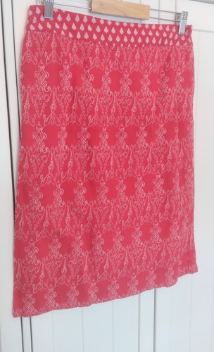 White Stuff Linen Cotton Skirt UK 8 Red - Picture 2 of 10