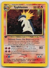 Typhlosion 1st Edition Holo Neo Genesis Pokemon Card 18/111 WOTC Vintage HP 