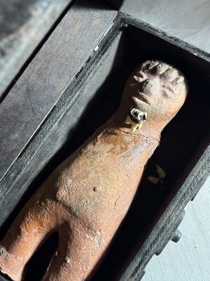 Haunted ''The Cursed '' Statue With Case ~ Dark Entity Attachment Harmful~  Read!!