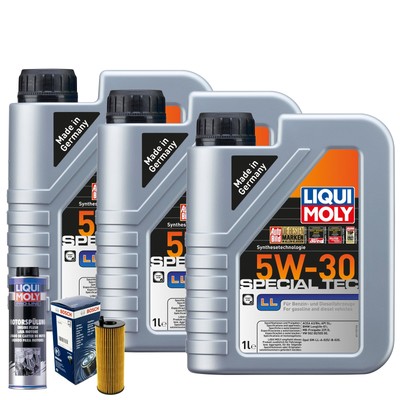Motoröl 5W30 LIQUI MOLY Special Tec Ll 3L+BOSCH Ölfilter +Spülung