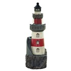Teamson Home Outdoor Solar Light House Fountain with Rotating LED Light,