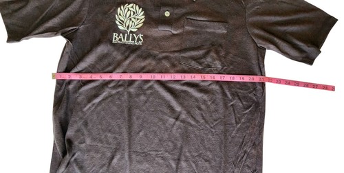 Bally's Casino Polo Shirt Vintage Size Large Black Employee Work Collector Item - Picture 2 of 6