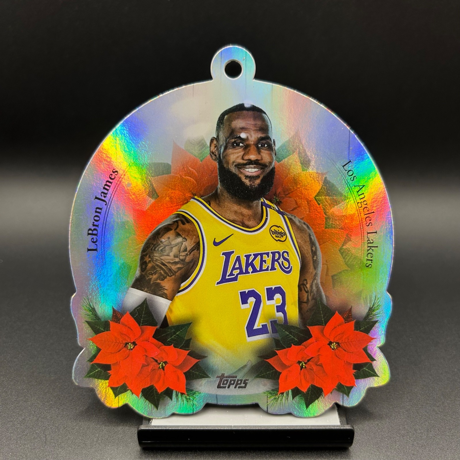 2025-26 Topps Holiday #DCO-LJ LeBron James Die-Cut Ornament Los Angeles Lakers
