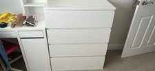IKEA Malm Chest of 4 Drawers, White, 80x100cm