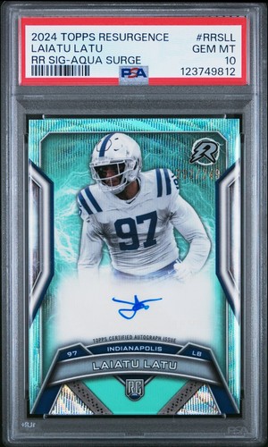 2024 TOPPS RESURGENCE LAIATU LATU AUTO /249 #RRSLL PSA 10 POP 2 - Imagen 1 de 2