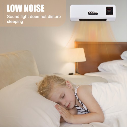 2 in 1 1800W Wall Mounted Heater & Air Cooling Fan Combo with Remote Control - Picture 8 of 11